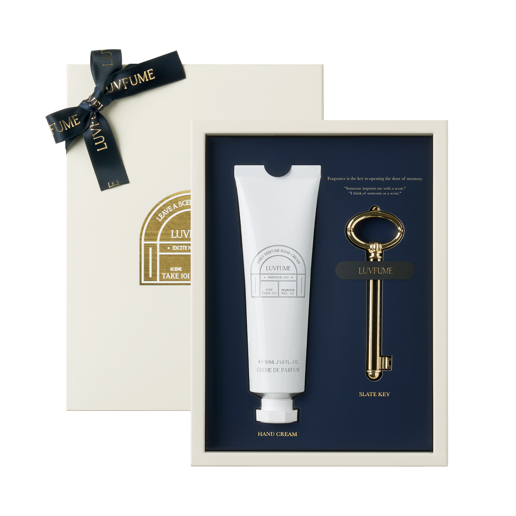 LUVFUME SET DE CREMA DE MANOS PIZARRA LLAVE Y CREMA DE MANOS
