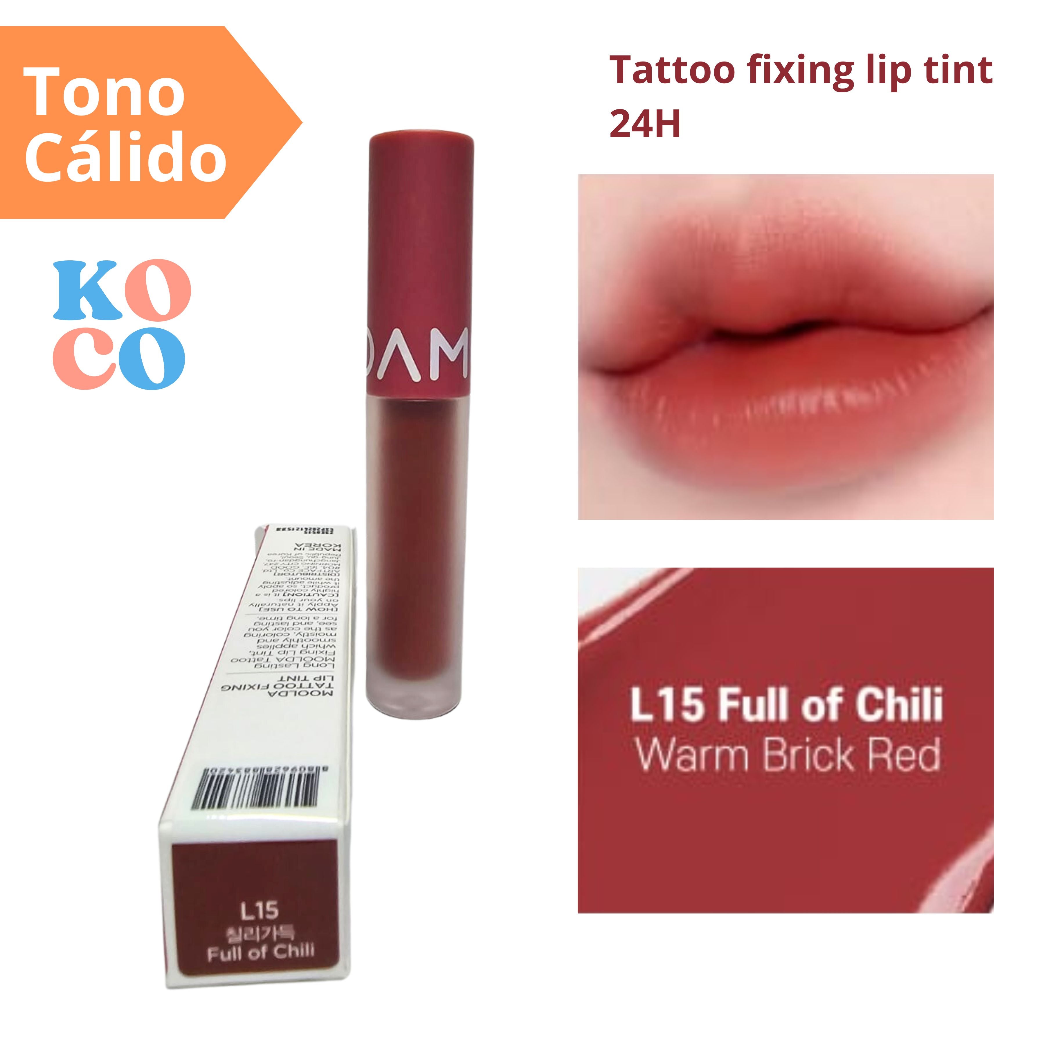 MOOLDA Labial brillo para labios, Tattoo fixing lip tint