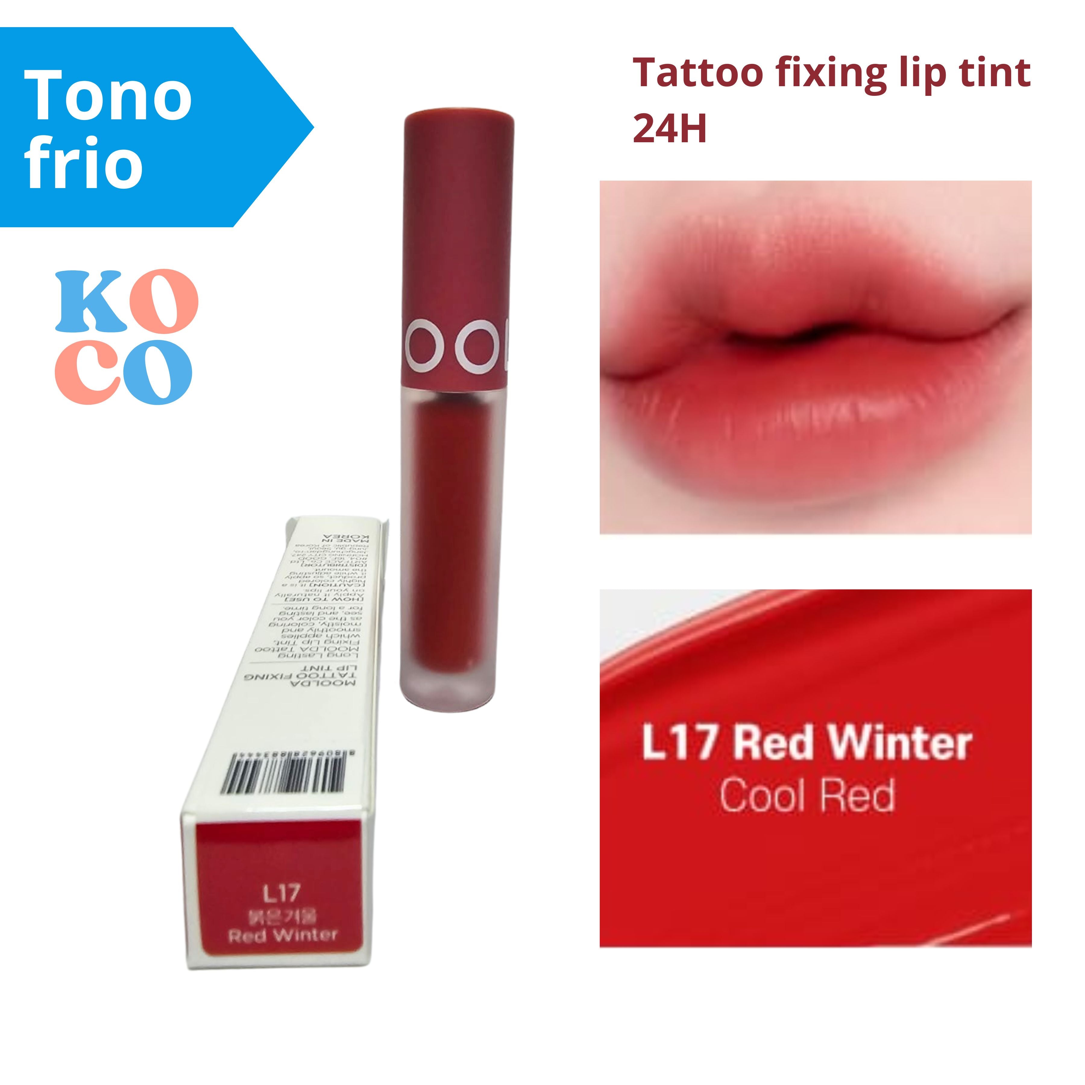MOOLDA Labial brillo para labios, Tattoo fixing lip tint