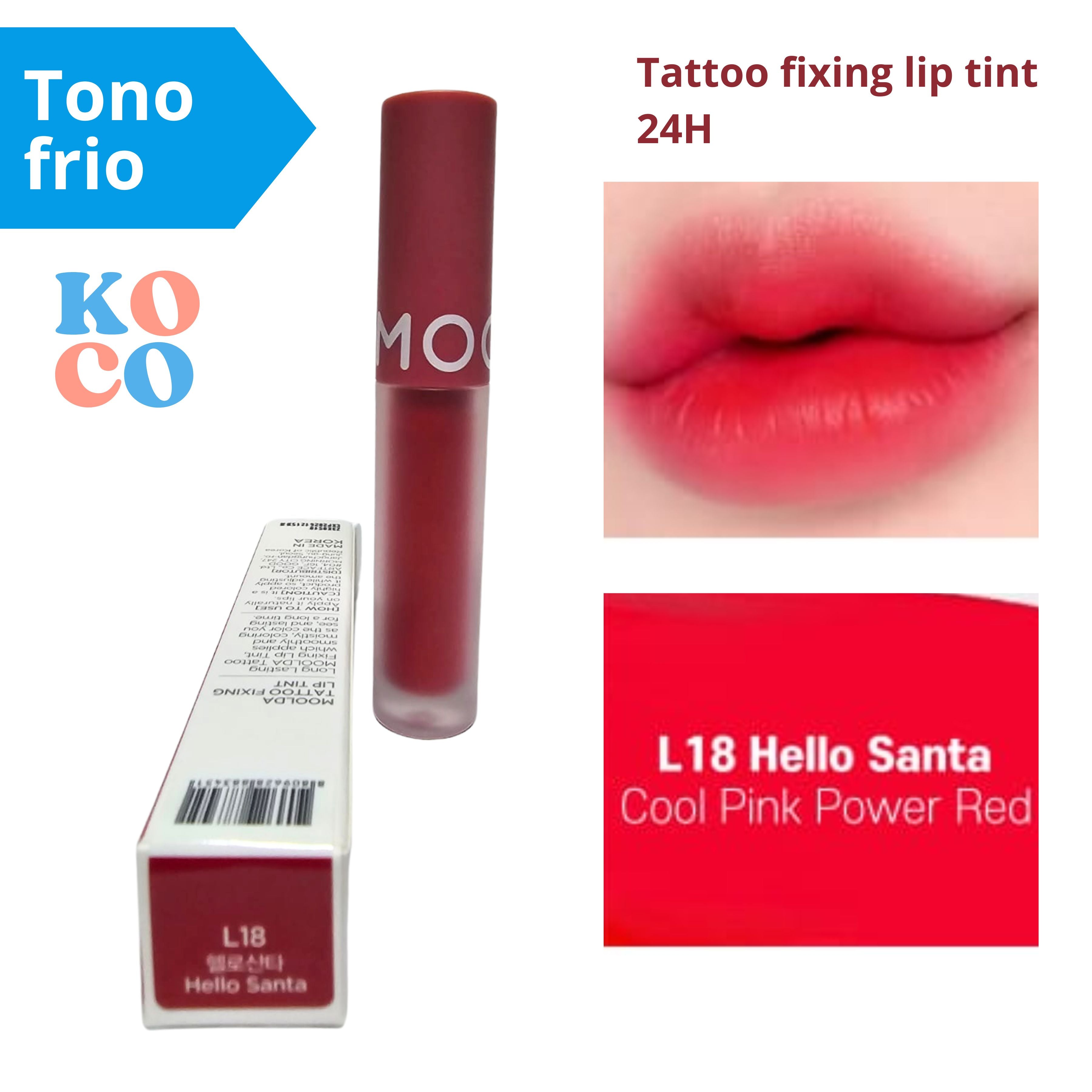 MOOLDA Labial brillo para labios, Tattoo fixing lip tint