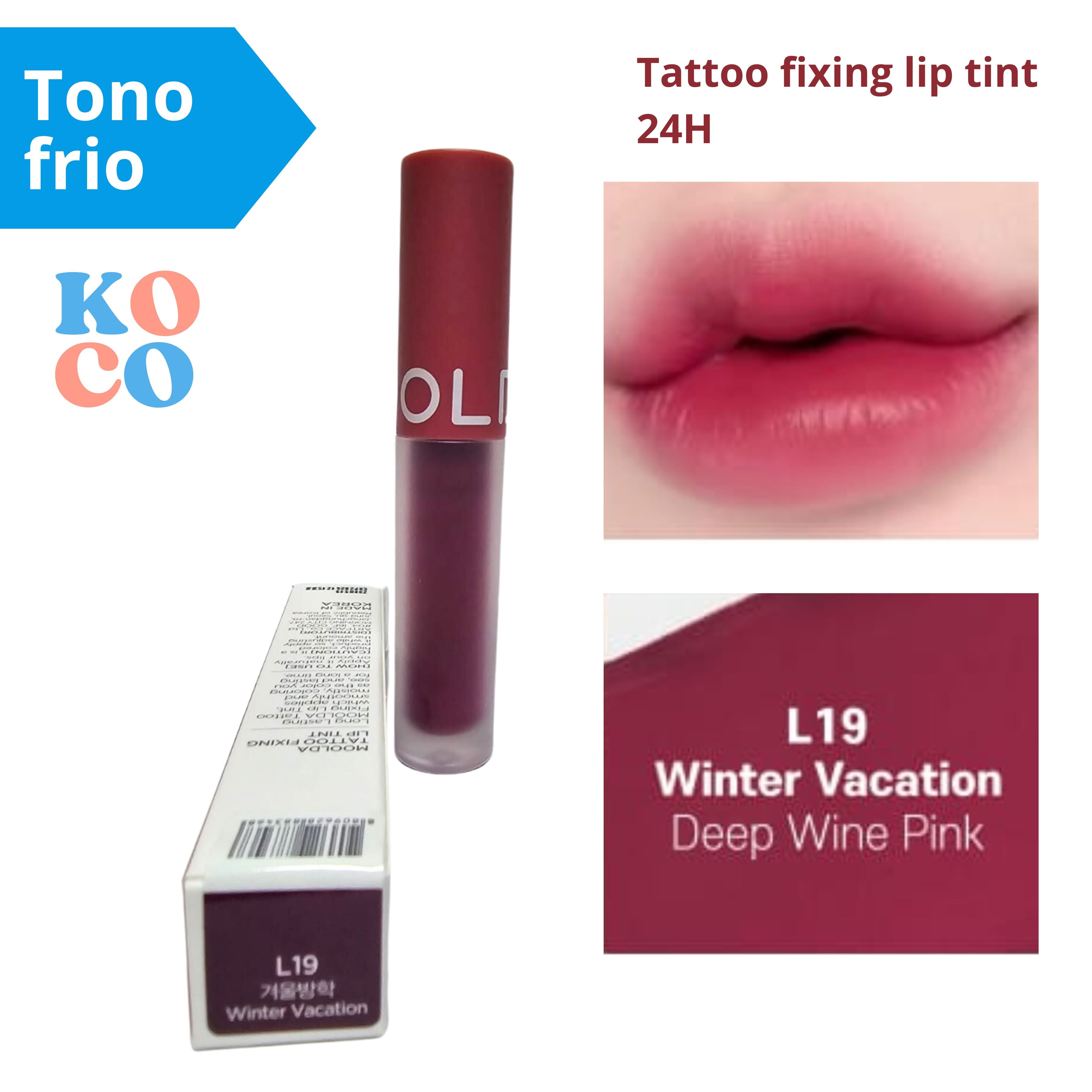 MOOLDA Labial brillo para labios, Tattoo fixing lip tint
