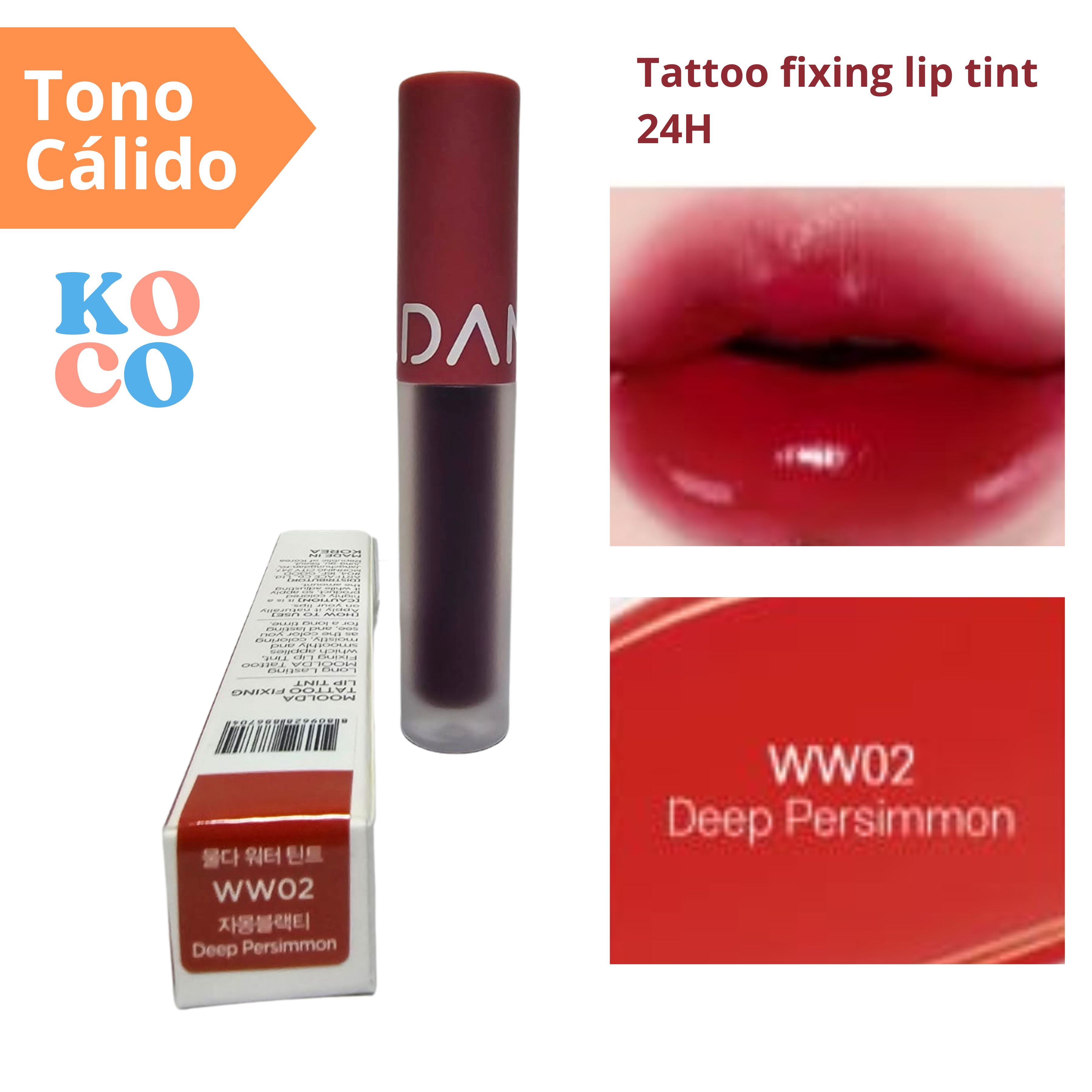 MOOLDA Labial brillo para labios, Tattoo fixing lip tint