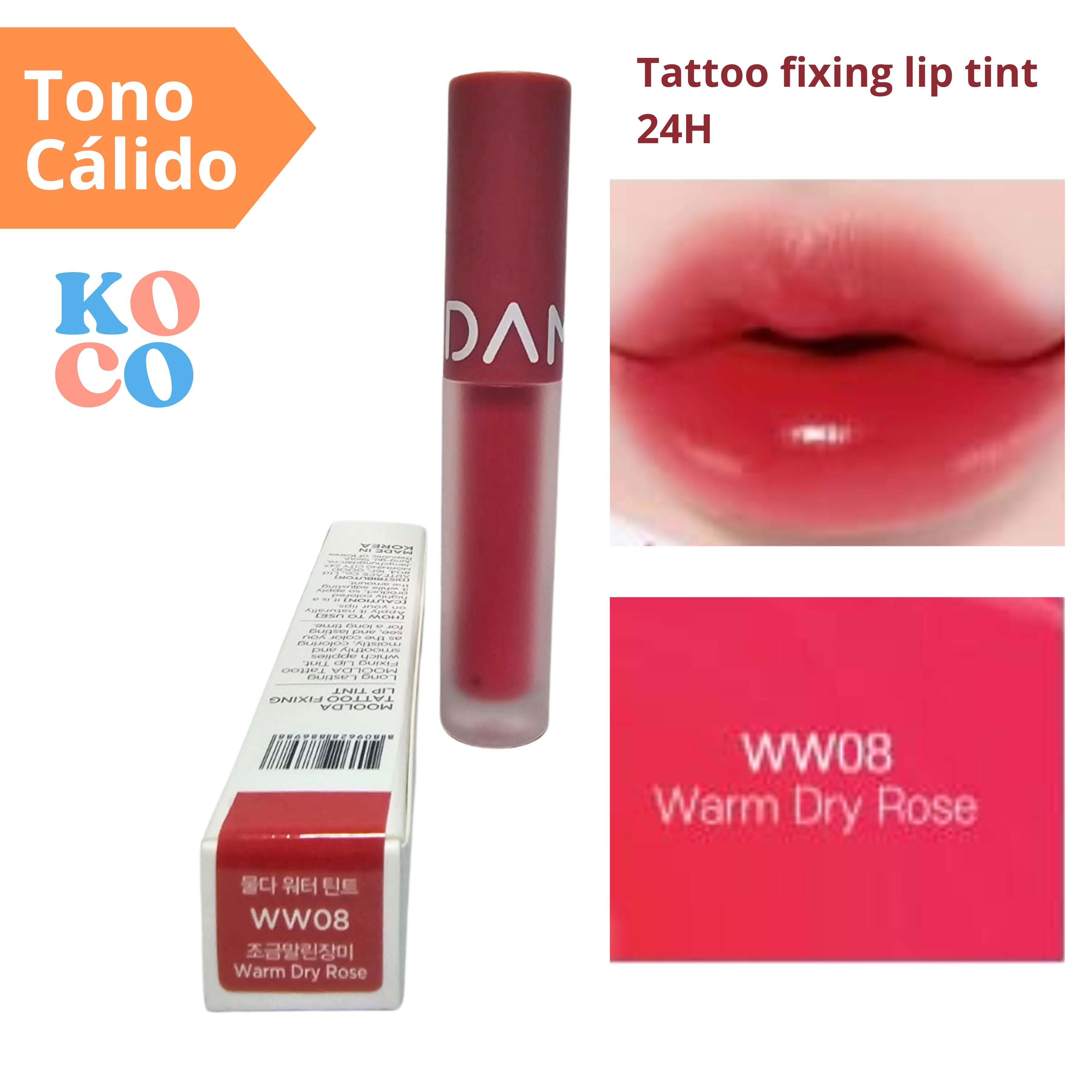 MOOLDA Labial brillo para labios, Tattoo fixing lip tint