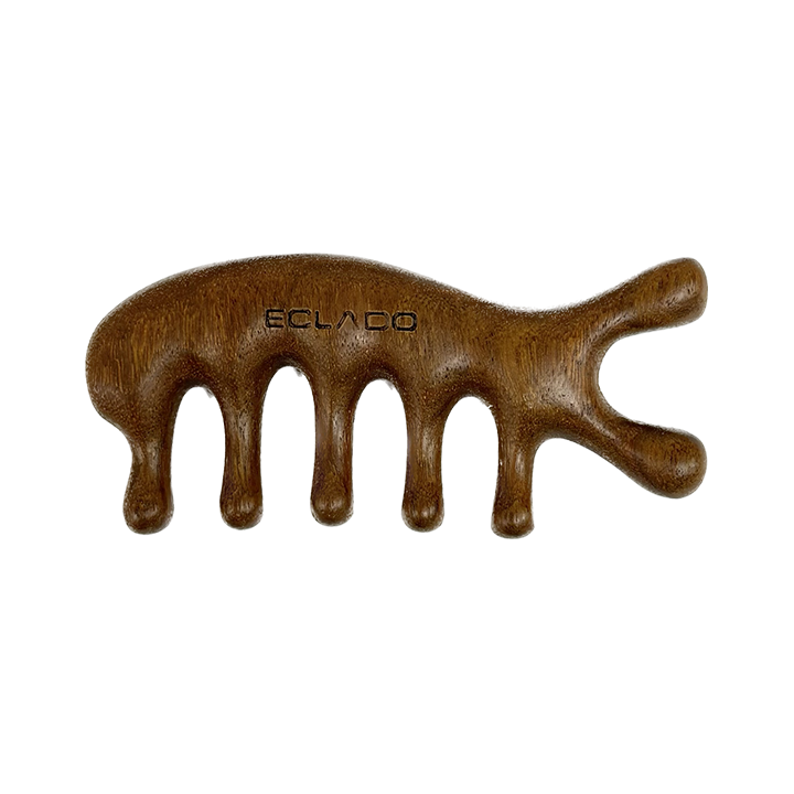 Gua Sha de Sándalo en Forma de Peine - ECLADO