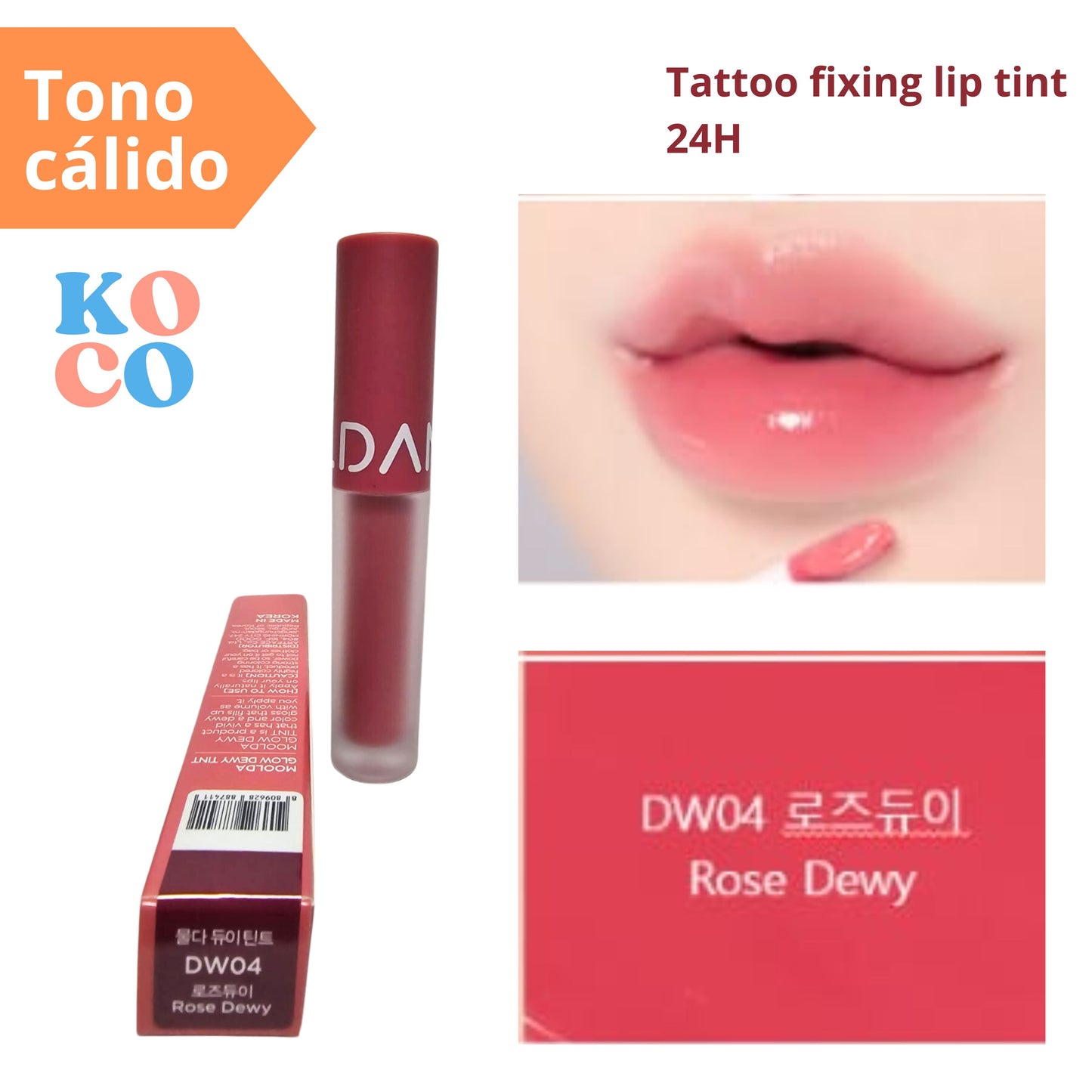 Labial brillo para labios Moolda, Tattoo fixing lip tint