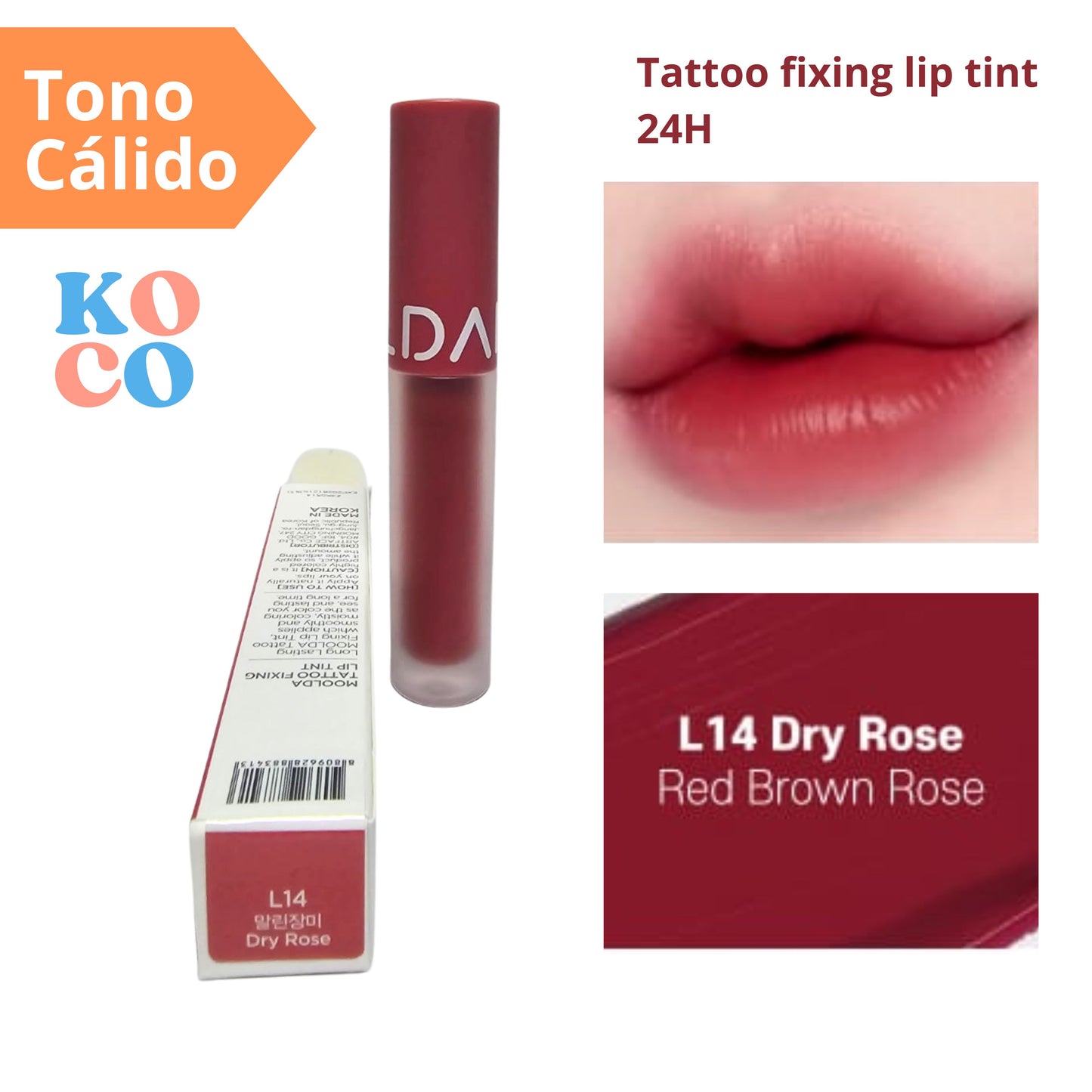 Labial brillo para labios Moolda, Tattoo fixing lip tint