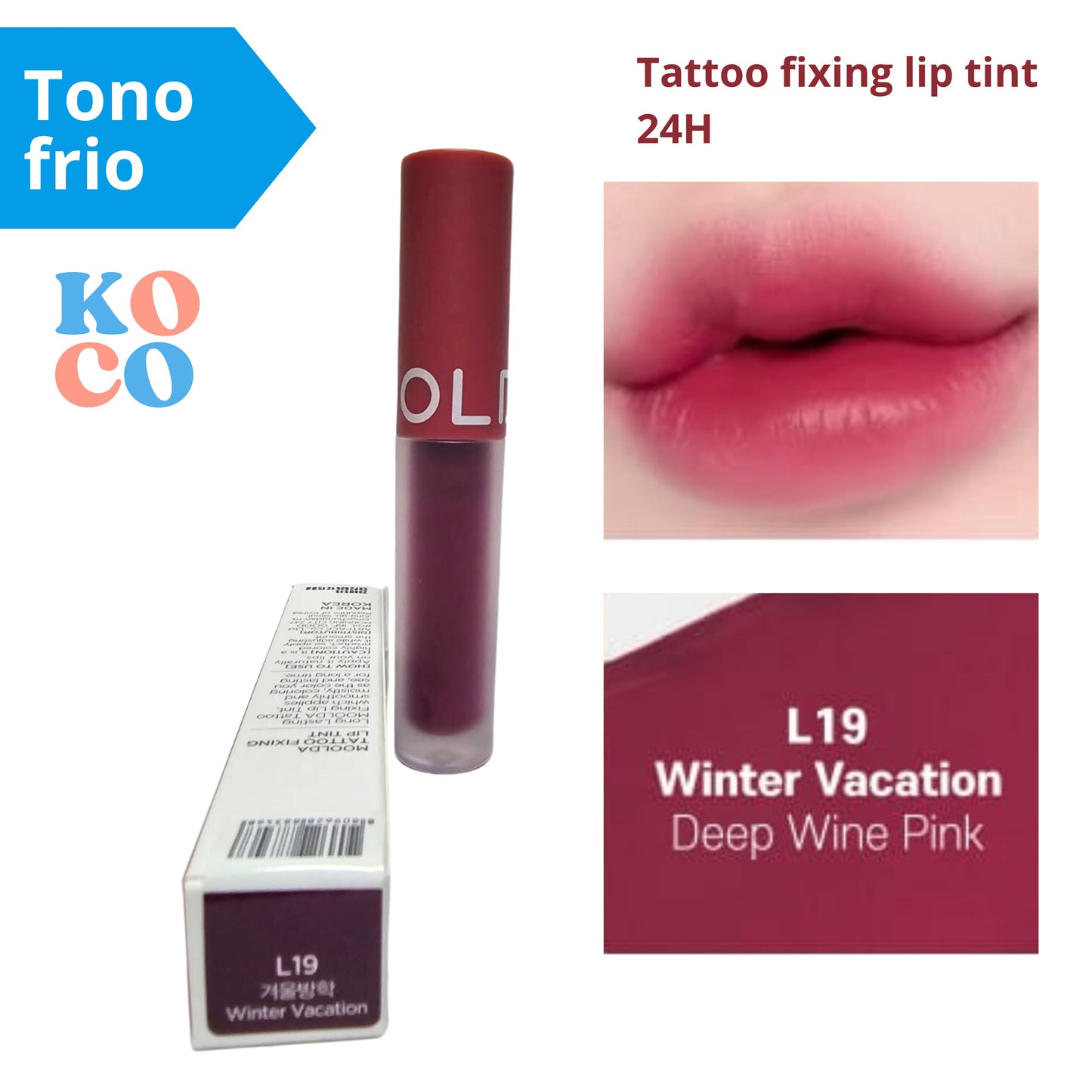 Labial brillo para labios Moolda, Tattoo fixing lip tint