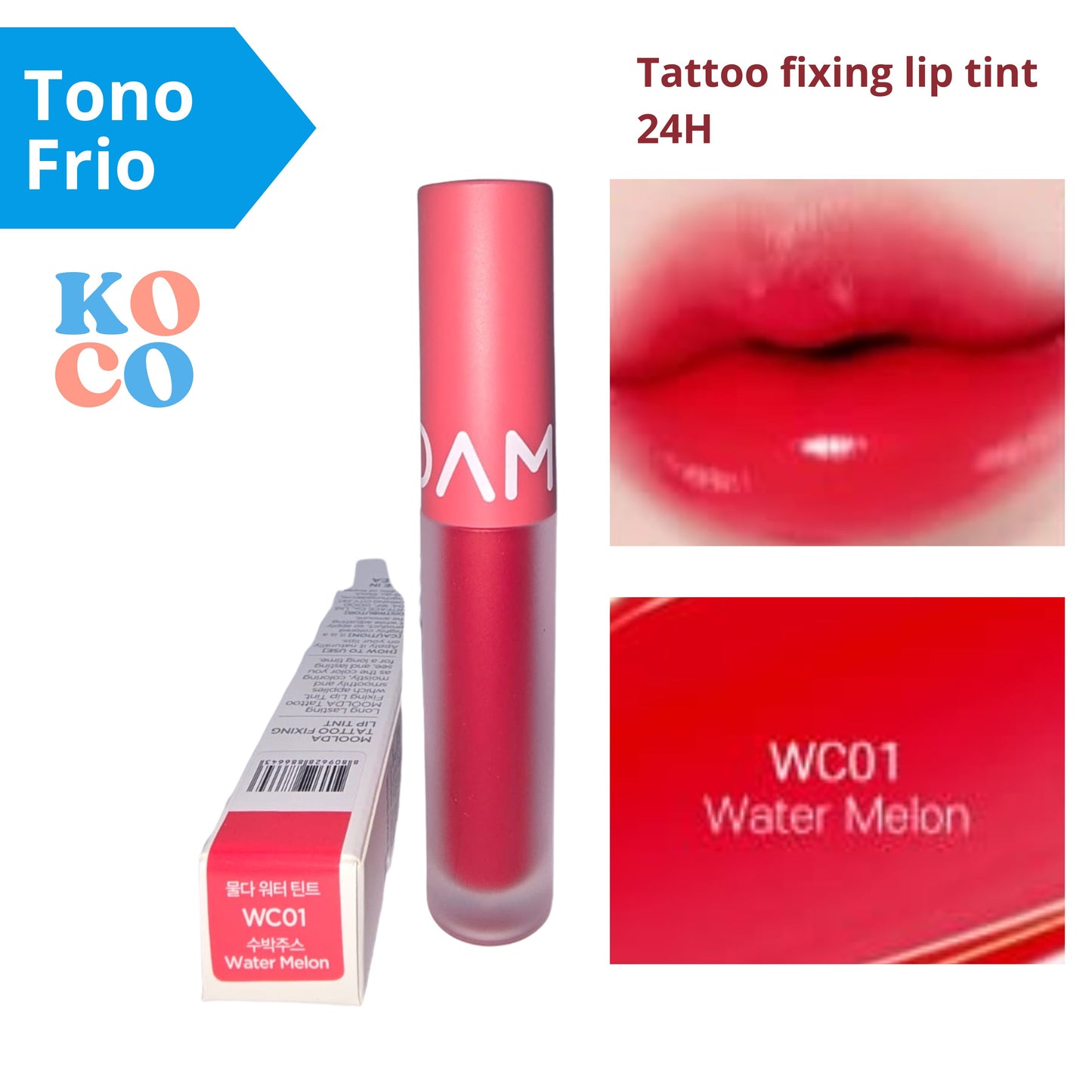 Labial brillo para labios Moolda, Tattoo fixing lip tint