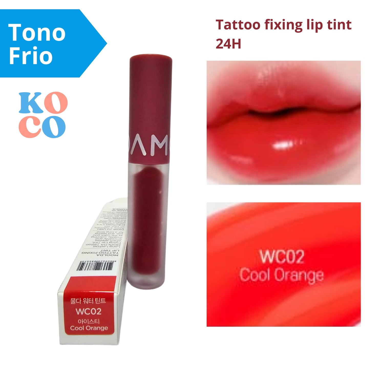 Labial brillo para labios Moolda, Tattoo fixing lip tint