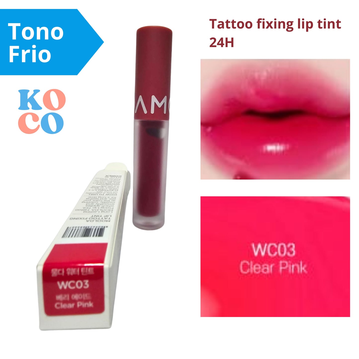 Labial brillo para labios Moolda, Tattoo fixing lip tint