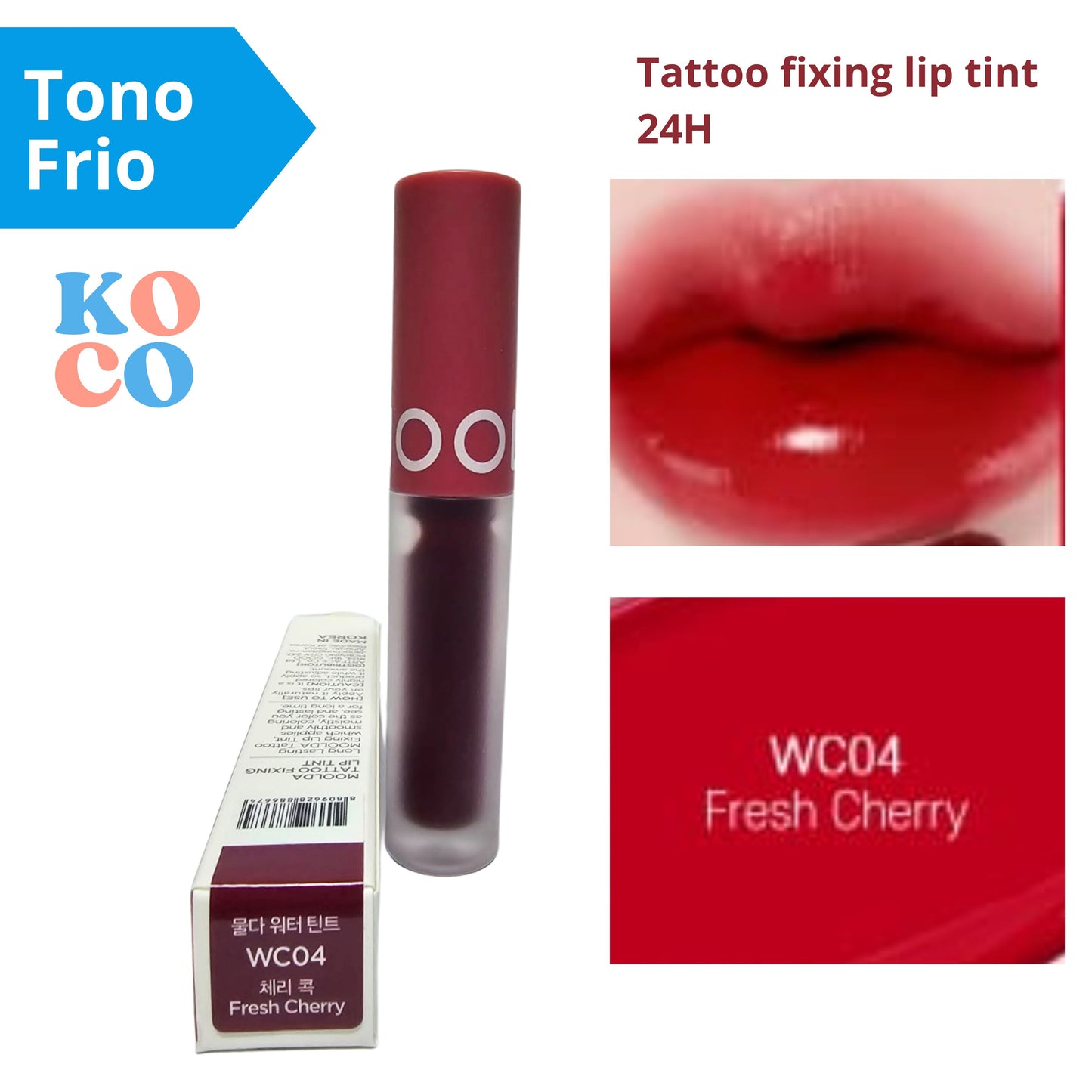 Labial brillo para labios Moolda, Tattoo fixing lip tint