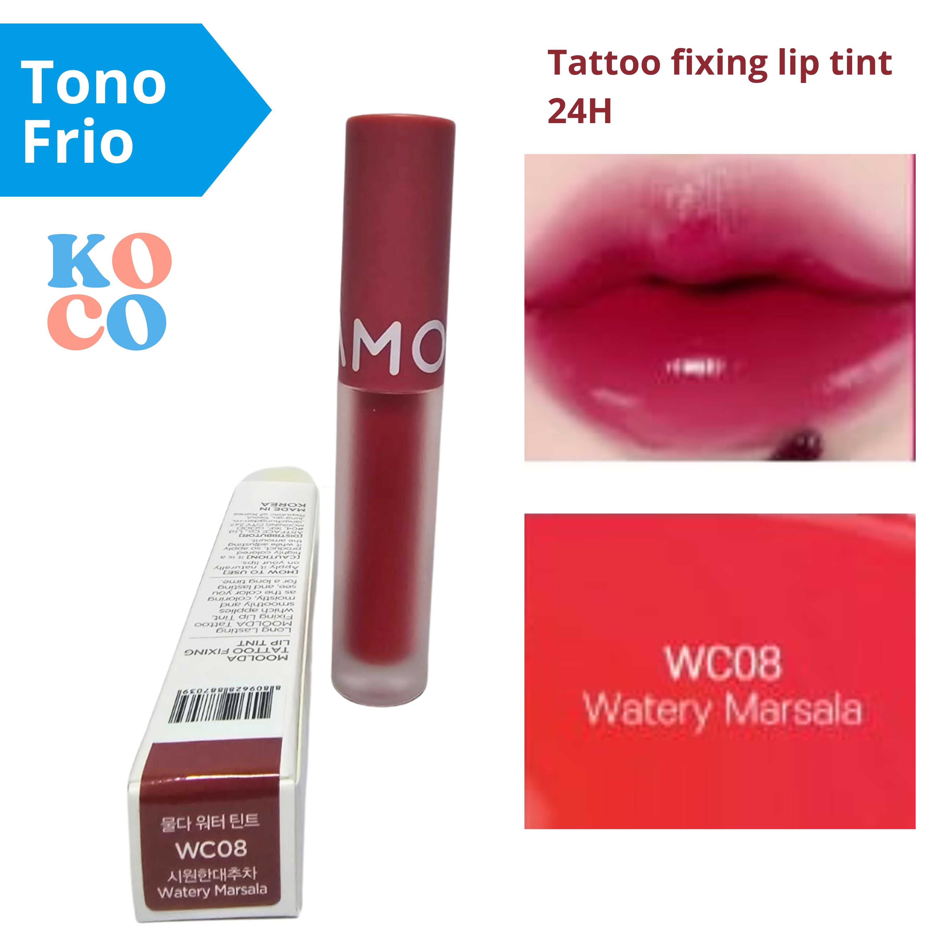 Labial brillo para labios Moolda, Tattoo fixing lip tint