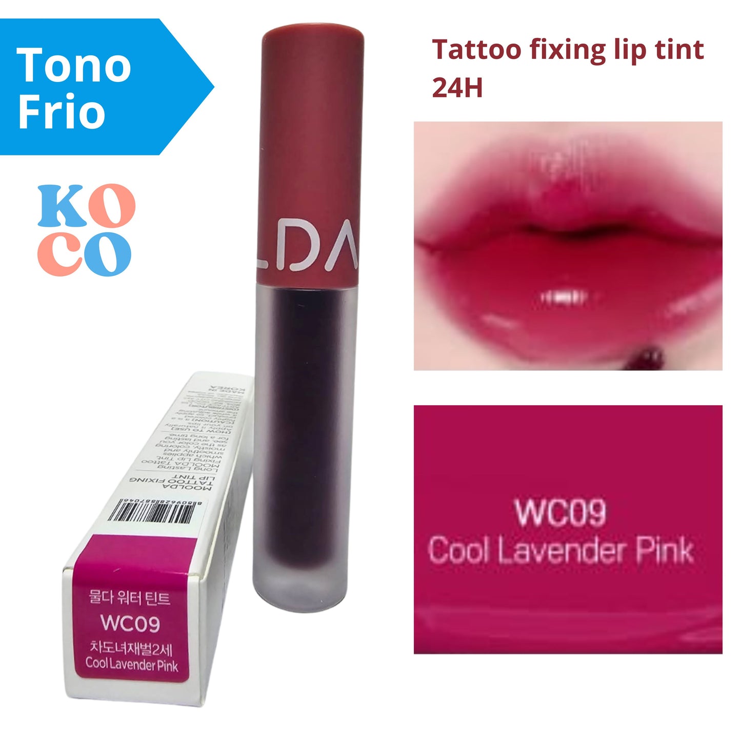 Labial brillo para labios Moolda, Tattoo fixing lip tint