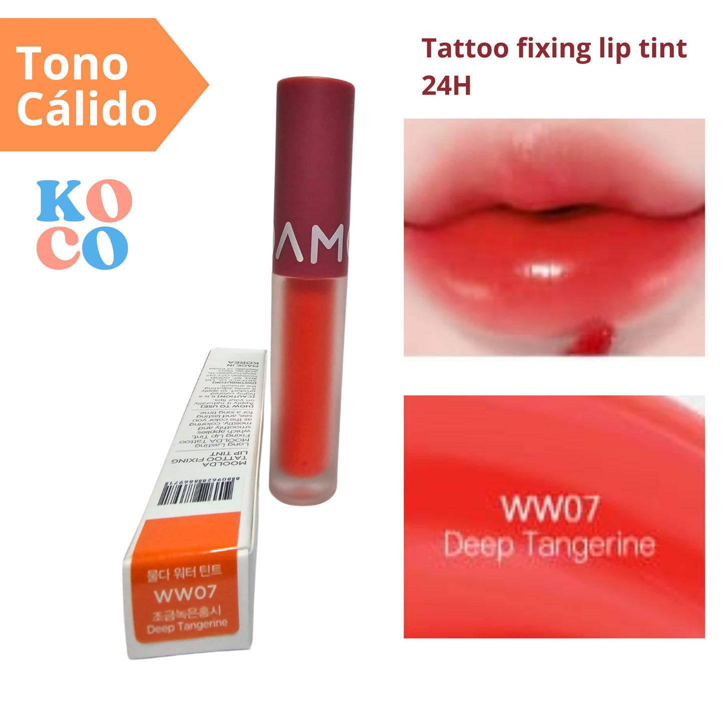 Labial brillo para labios Moolda, Tattoo fixing lip tint