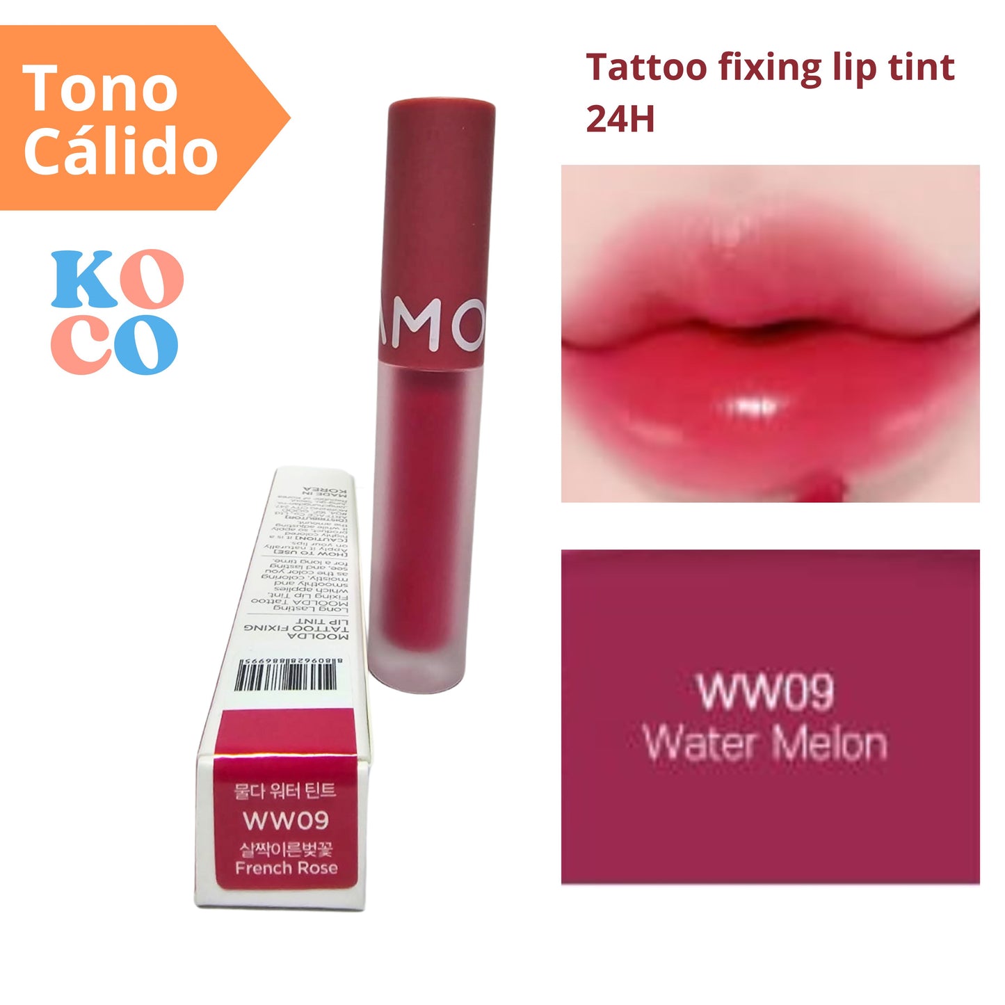 Labial brillo para labios Moolda, Tattoo fixing lip tint