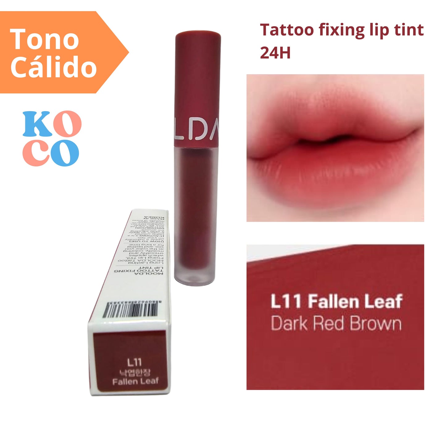 Labial brillo para labios Moolda, Tattoo fixing lip tint