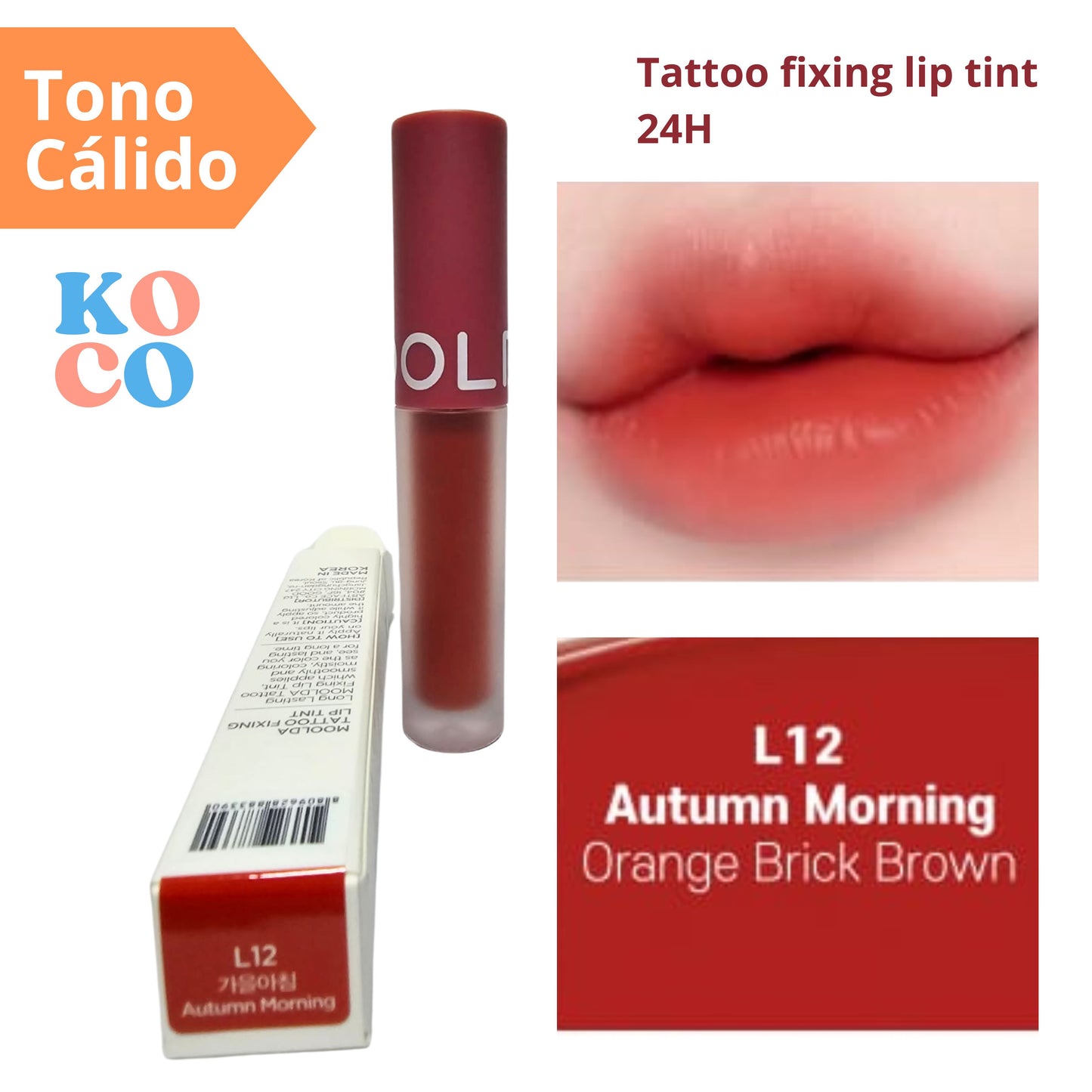 Labial brillo para labios Moolda, Tattoo fixing lip tint